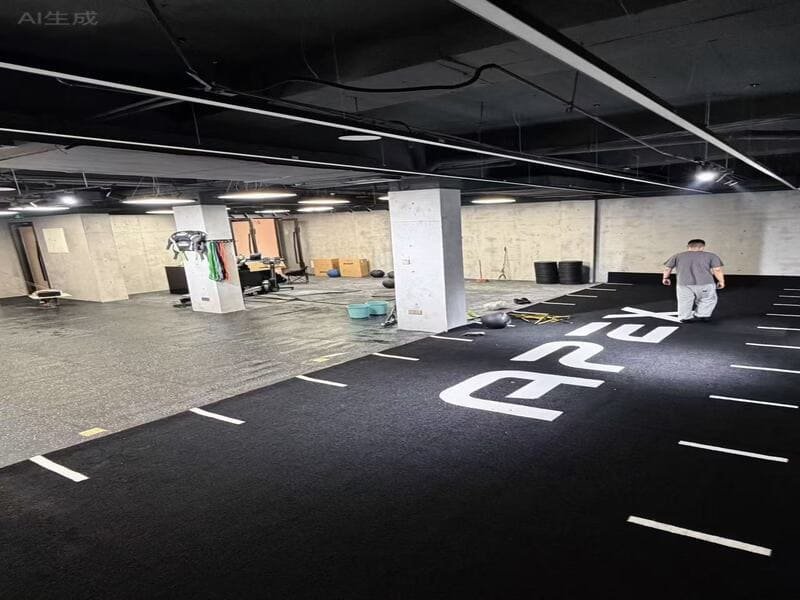 gym turf fiber detail with keywords